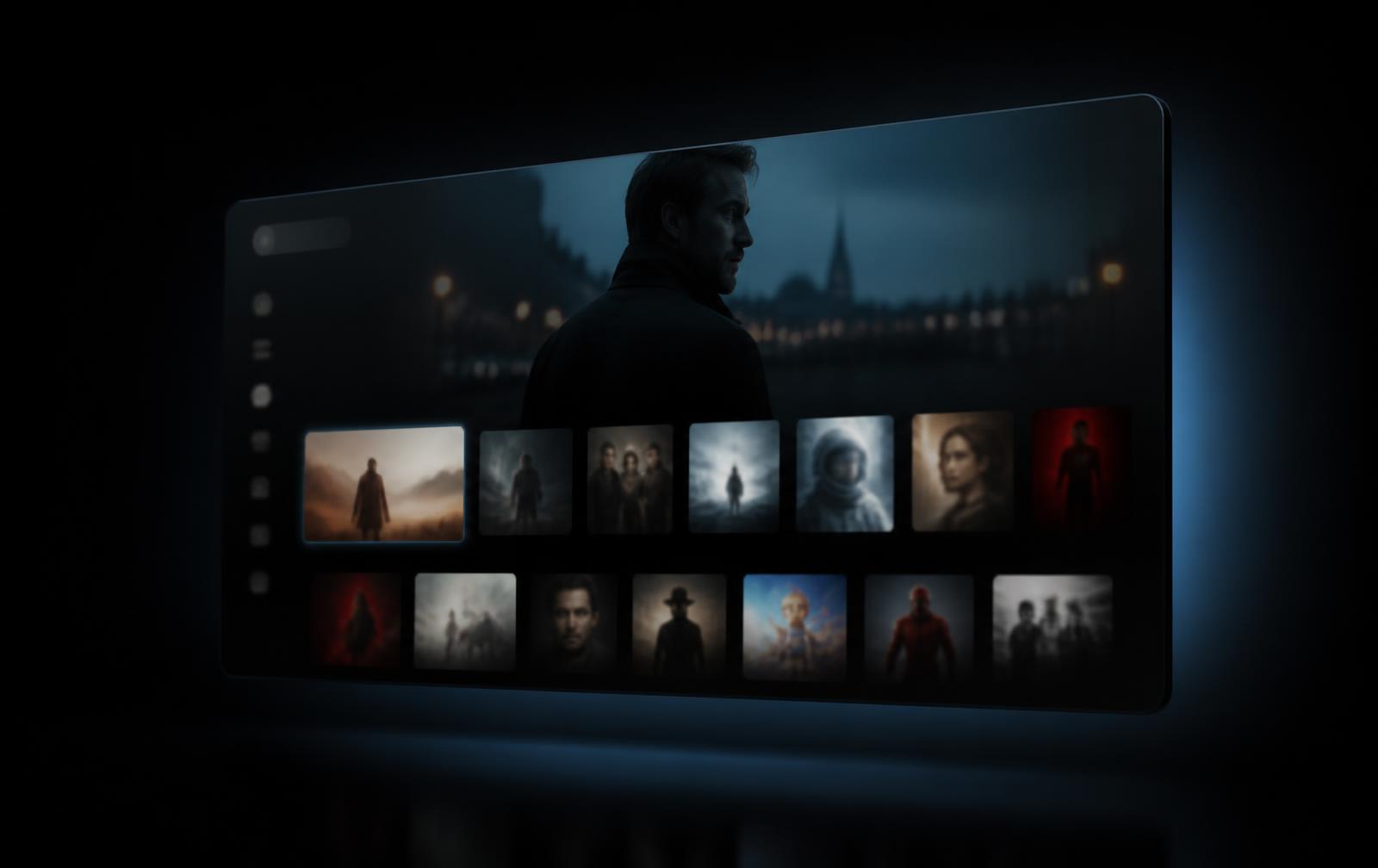 Aeria+ streaming interface with film library